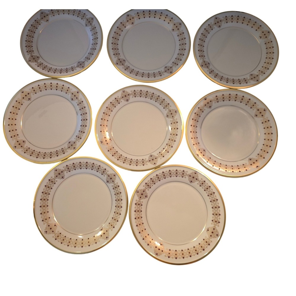 Set of‎ 8 LENOX JEWELED ACCENTS DIMENSION COLLECTION9-3/8" Luncheon - Picture 4 of 7
